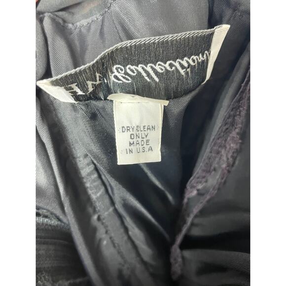 90s Vintage Whimsigoth Layered Dark Fairy Midi Dress Size Medium - Picture 3 of 7